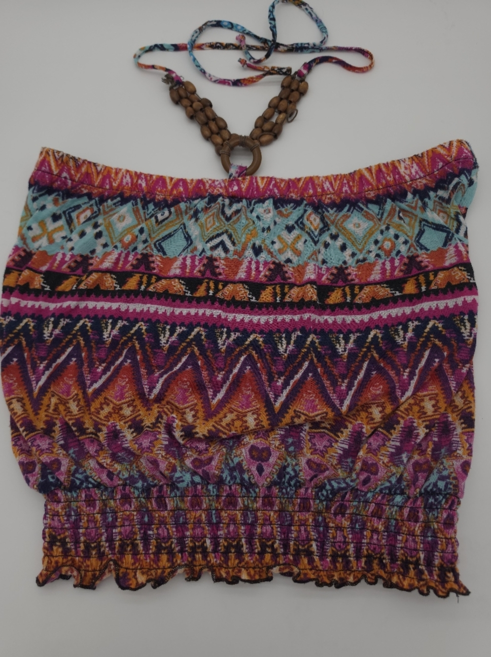 Almost Famous Multicolor Bandeau Top Medium Beaded Embellished Party Club Tank